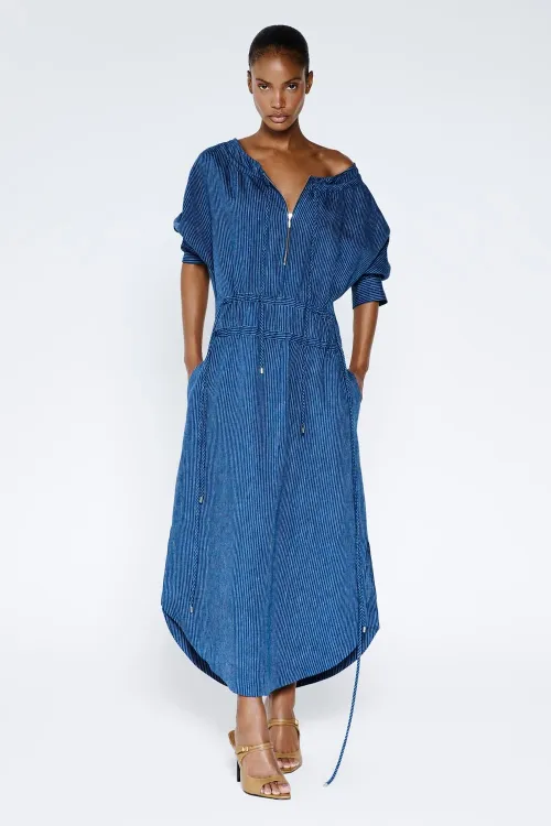 VESTIDO LINHO ATLÂNTICO 