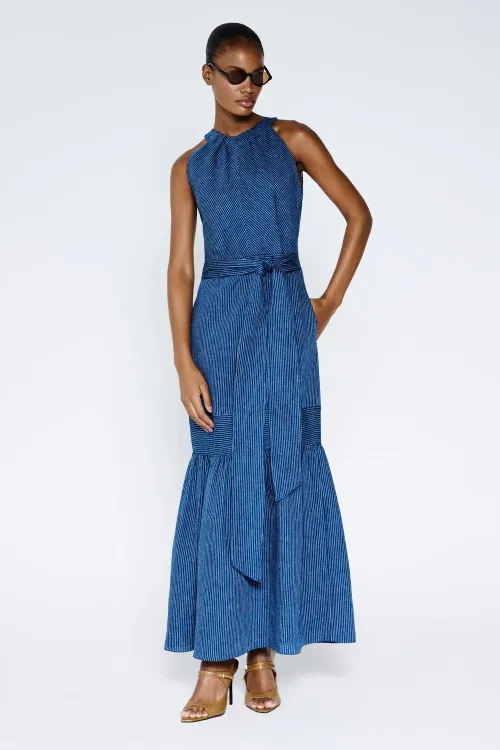 VESTIDO LINHO ATLÂNTICO 