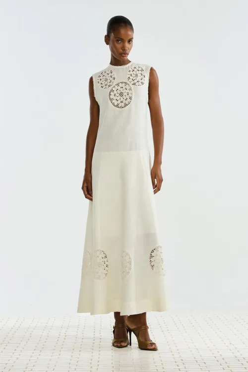 VESTIDO LINHO CROCHET