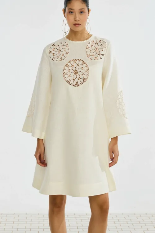 VESTIDO LINHO CROCHET