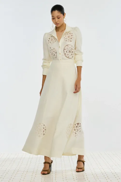 CAMISA LINHO CROCHET 