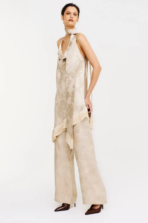 TÚNICA JACQUARD FLORAL 