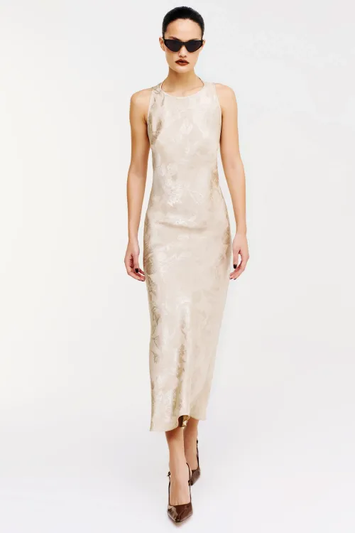 VESTIDO JACQUARD FLORAL 