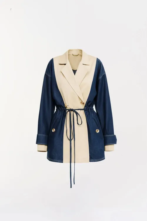 CASACO ALFAIATARIA JEANS