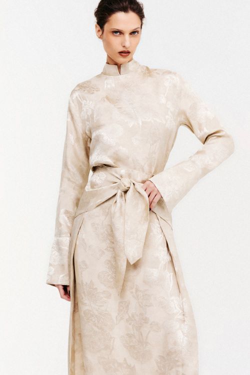 BLUSA JACQUARD FLORAL 