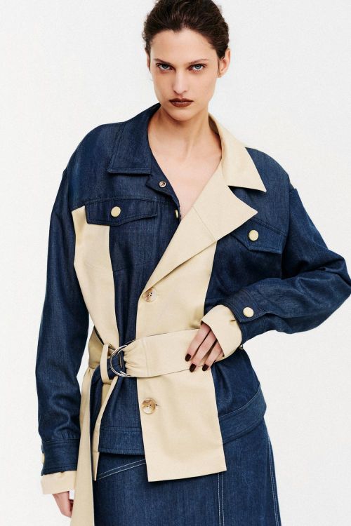 CASACO ALFAIATARIA JEANS