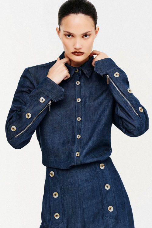 CAMISA ALFAIATARIA JEANS