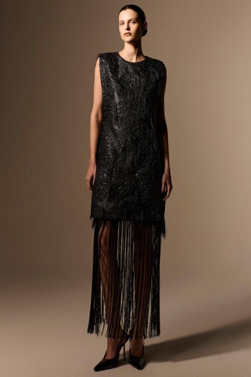 VESTIDO BROCADO ITALIANO